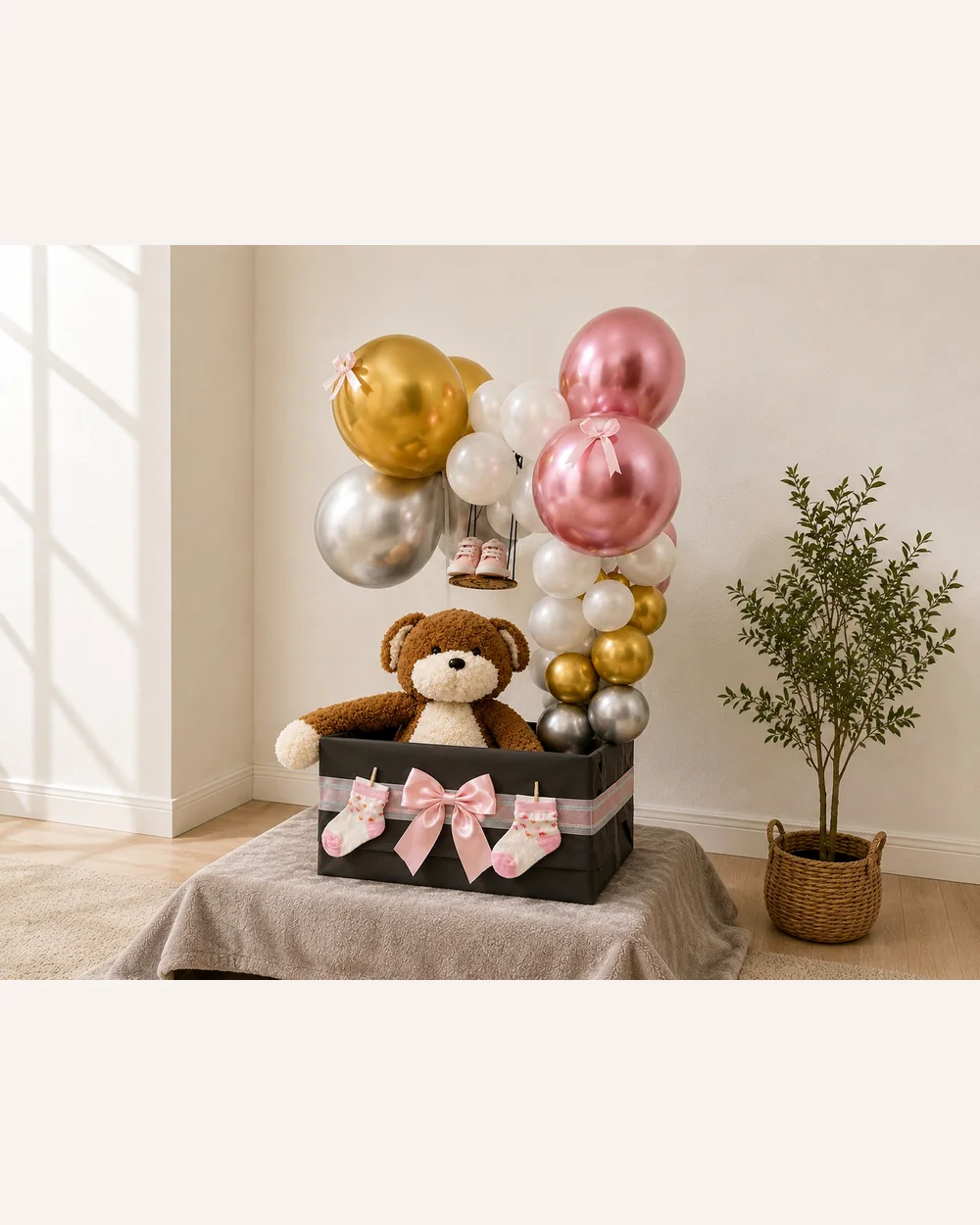 Newborn baby girl gift box