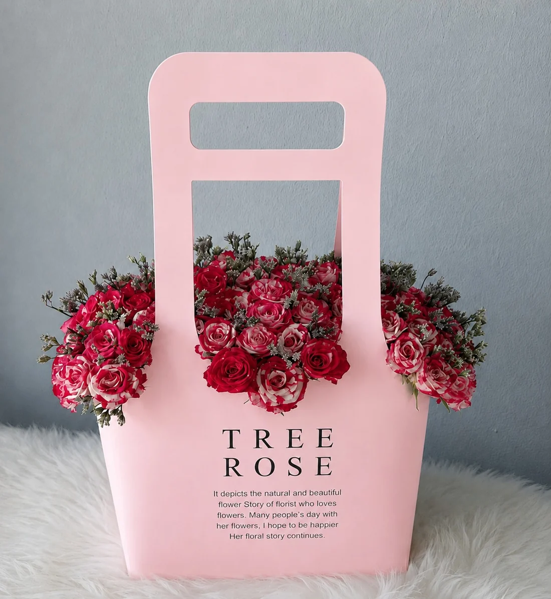 Pink Bag Rose Arrangement