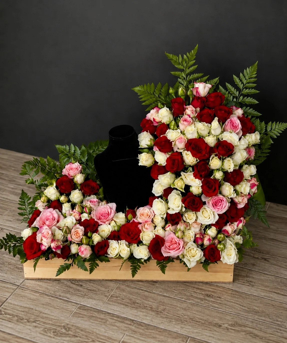 Jewelry Mannequin Floral Tray